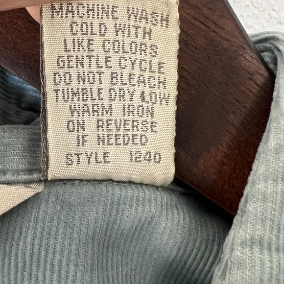 J. Jill Petite MP Teal Blue Corduroy Pintuck Button Up Shirt Blouse Cotton - Picture 11 of 12